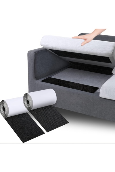 Choice شرائط متينة سوداء مقاس 100 مم، مجموعة واحدة، لوسائد الأريكة، 4 بوصات ×...