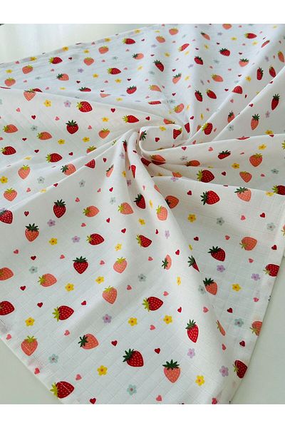 Fulya Tuhafiye 100% Cotton Muslin Baby Blanket Oeko-Tex Certified Muslin Newborn Baby Blanket 80X90 cm