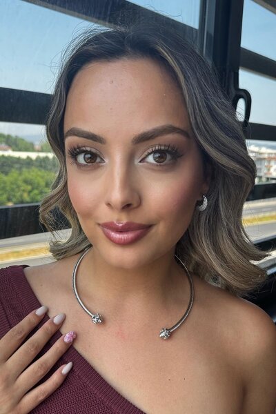 TAKIŞTIR Silver Color Stone Detailed Metal Choker Necklace