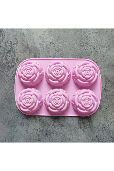 Choice1 قالب سيليكون على شكل قلب، بستة ثقوب، على شكل وردة، لصنع الصابون والشم...