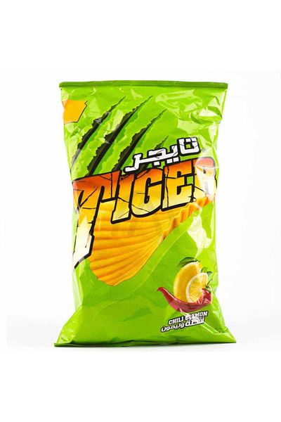 Tiger Chilli & Lemon Potato Chips, 100g