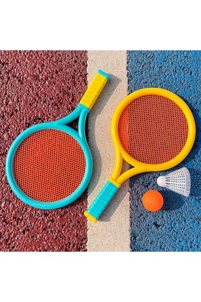 Choice Blue Yellow 2 Badminton Racket Send Badminton Tennis Outdoor Sports and Leisure Two Parent Child Int