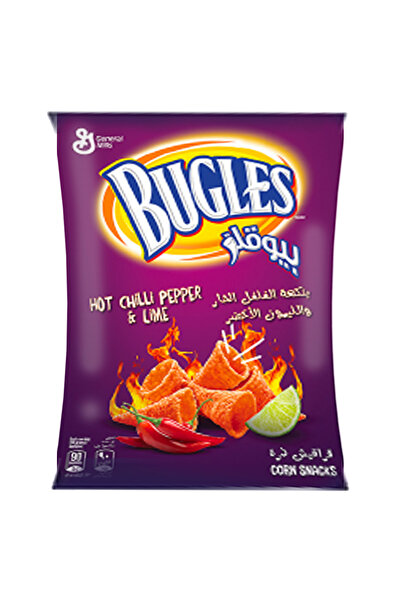 Bugles وجبة خفيفة من الذرة بنكهة الفلفل الحار والليمون، 125 غرام