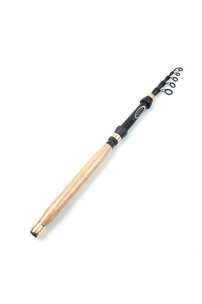 Choice 1.8M Wood Color Soft EVA Handle Carbon Portable Travel Telescopic Fishing Rod Fast Action Spinning R