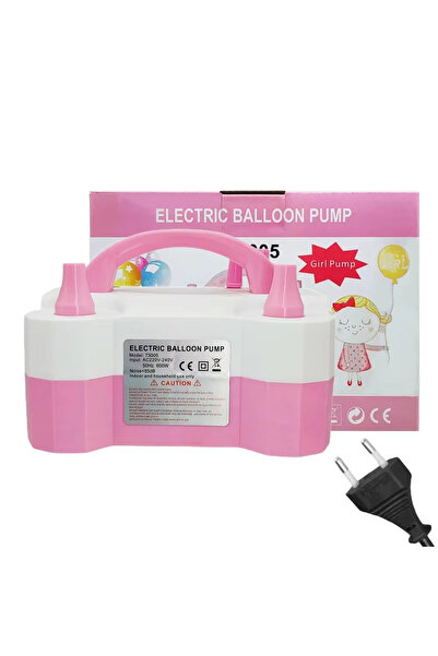 Choice منفاخ بالونات كهربائي وردي مقاس 5 بوصات، مضخة نفخ البالونات يمكنها نفخ اثنين في نفس الوقت، تحتوي على اثنين