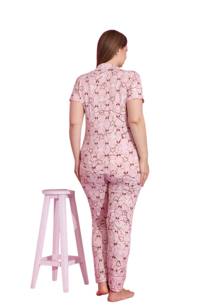 Emir Store Large Size Buttoned Women's Pajama Set