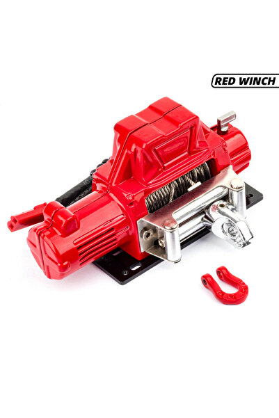 Choice RED RC Metal Winch Remote Control Simulation Pull Toy Model Winch for 1/10 RC Crawler Car Axial SCX1