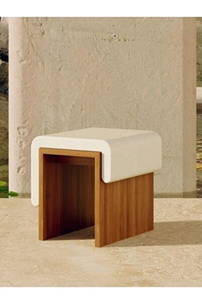 Nitro Furniture Ottomane Modern Tasarım Mdf Lam Makyaj Taburesi & Puf