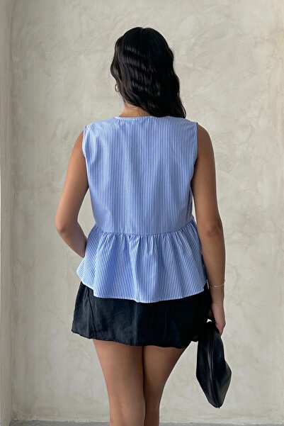 MD trend Bluză fără mâneci cu dungi pentru damă