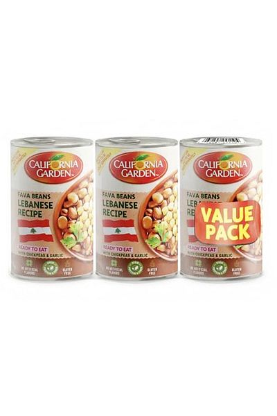 California Garden Beans with Lebanese Recipe, 450g x 3
