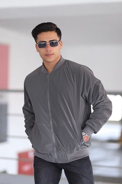 İng drop Men's Zippered College Coat