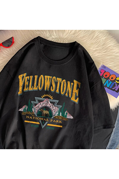 Tarzsokak طباعة حديقة ياقوت أصفر سوداء قابلة للتنفس