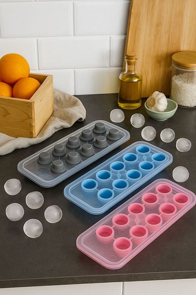 Porselen Diyarı Leakproof 3-Piece Ice Mold with Filling Chamber