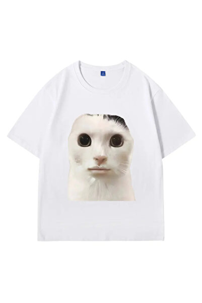Tarzsokak White Goofy Ahh Cat Cute Funny Meme Graphic Summer y Tops k