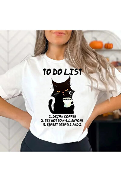 Tarzsokak قطة بيضاء مضحكة في سن المراهقة كورية عتيقة ملونة برسومات جرانيك باس...