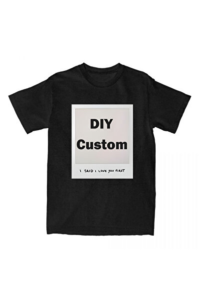 Tarzsokak Tricouri personalizate negre DIY Te iubesc pe primul rând, prieten,...