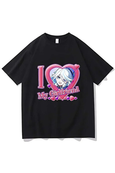 Tarzsokak Siyah Genshin Etki Furina Baskı Harajuku, Yeni Yaz