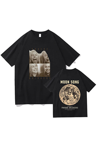 Tarzsokak Crna majica sa grafikom pesme Pure lu Moon, Black Phoebe Bridgers, ...