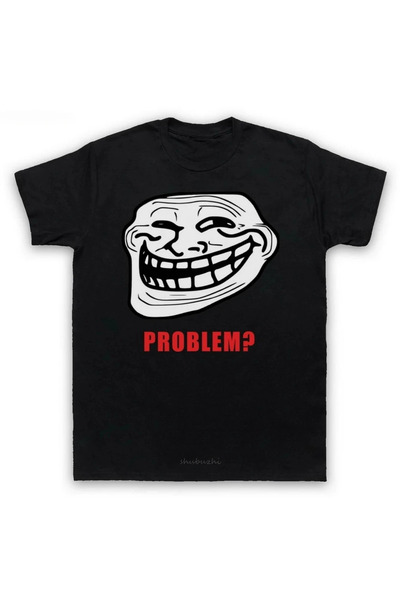 Tarzsokak Negru TROLLFACE MEME RAGE COMIC TROLL AMUZANT GLUMĂ INTERNET Tricou...