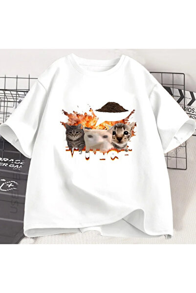 Tarzsokak White Mulch Funny Cat Meme Classic T Summer Tees Streetwear Tee T
