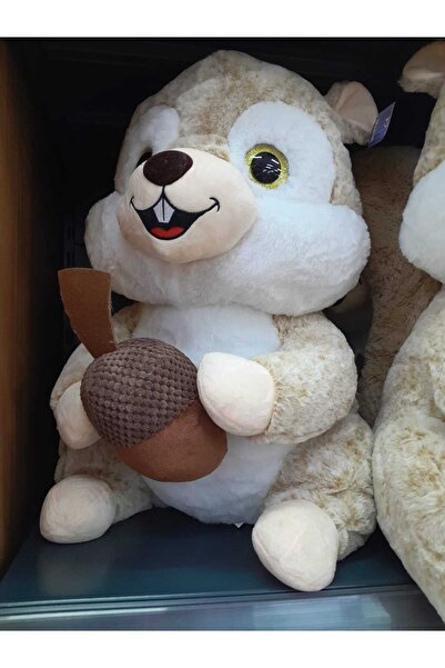 sfs elektrik peluş sincap büyük boy uyku oyun arkadaşı fındık tutan sincap bü...