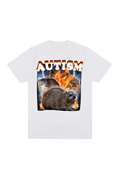 Tarzsokak Tricou alb amuzant cu meme Hyrax Harajuku Vintage Summer s
