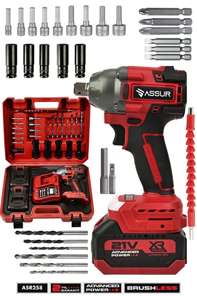 ASSUR 21V Çift Akülü Kömürsüz Darbeli Matkap Somun Sıkma Sökme