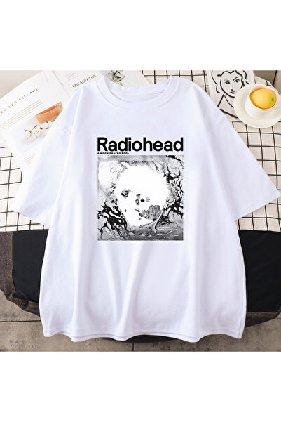 Tarzsokak Piscină albă în formă de lună Radiohead Rock Band Hip Hop Streetwea...
