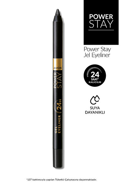 AVON Power Stay Jel Eyeliner Black Shimmer