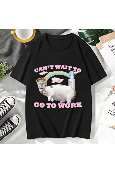 Tarzsokak Negru nu se poate merge la muncă Funny Cat Meme Vintage Gotic Rock ...