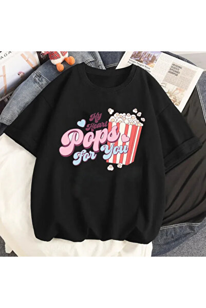 Tarzsokak Tricou cu grafică cu pisică drăguță și desene animate negre, imprim...