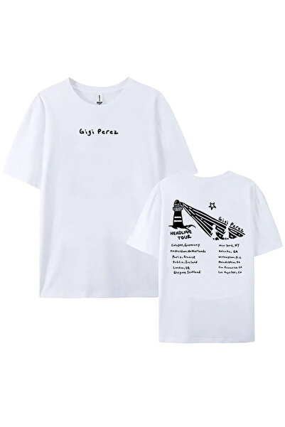 Tarzsokak Λευκό μπλουζάκι Gigi Perez Lighthouse Tour στη Μαύρη Παραλία, In Ev...
