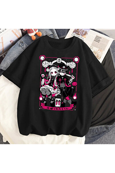 Tarzsokak Siyah Tuvalet Bağlı Hanako Kun Kore Nefes Grafik Y2k Grunge Grafik ...
