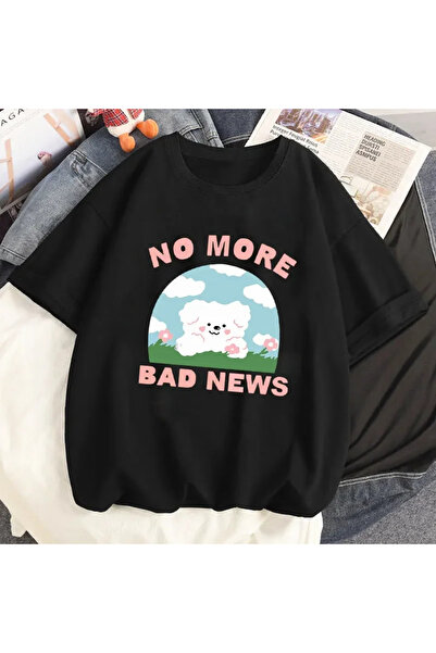 Tarzsokak Tricou cu grafică cu pisică drăguță și desene animate negre, imprim...