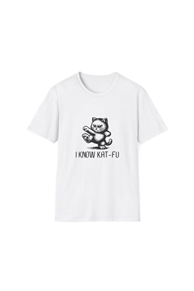 Tarzsokak تي شيرت أبيض للفنون القتالية من Kung Fu Cat Softstyle، تي شيرت مضحك...