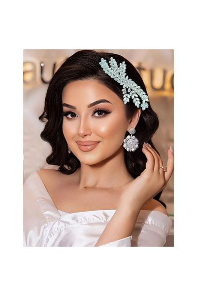 OEM Imperiale Leaf bridal hairpin with zircons