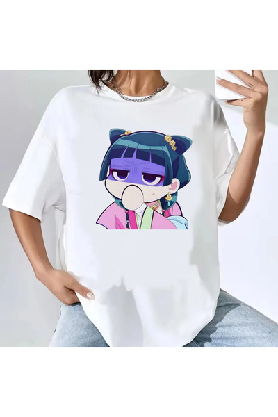 Tarzsokak Beyaz Kusuriya Hiçbir Hitorigoto Maomao Kawaii Karikatür Tshirt Ani...