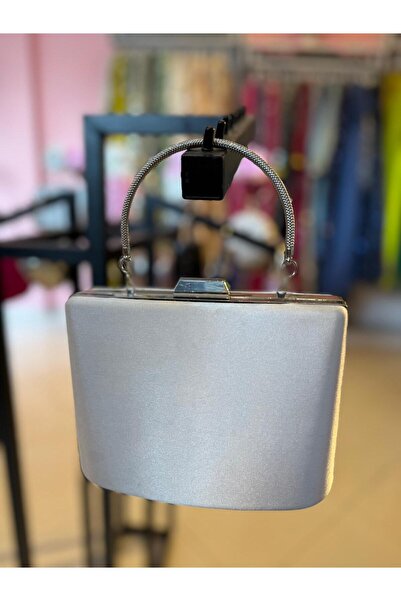 Bestway ve Diğeri ABİYE ÇANTA KARE GRİ SÜET ÇANTA