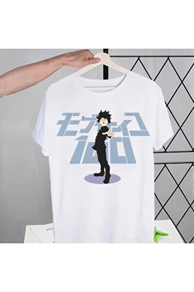 Tarzsokak تي شيرت أبيض Mob Psycho 100 شيجيو كاجياما ريترو مغسول هاراجوكو أنيم...