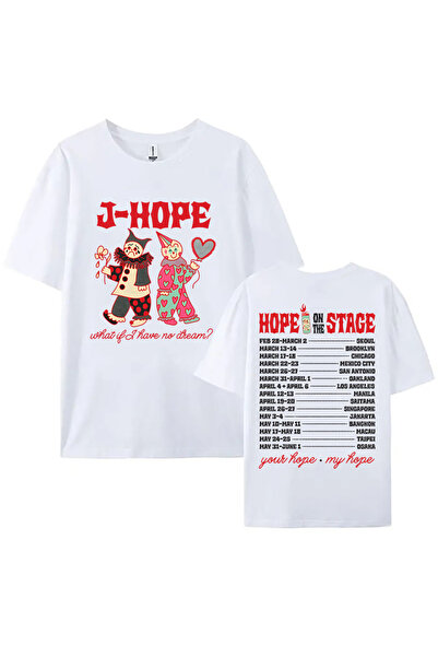 Tarzsokak Cântărețul coreean alb J-Hope Tour pe scenă Unisex Street Graphic Hi