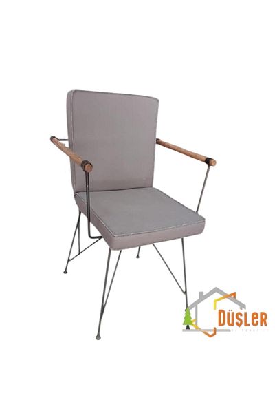 DÜŞLER EV TEKSTİLİ 40X80 Anthracite Fabric Anthracite Piping Back Chair Cushion 5 cm