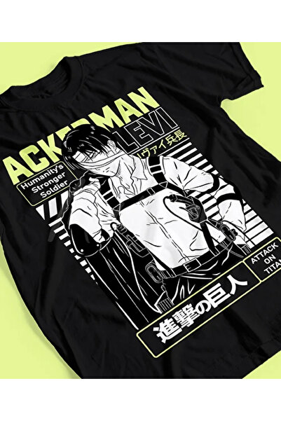 Tarzsokak Black Titan Captain Levi Final Battle Graphic Summer Streetwear Vin...