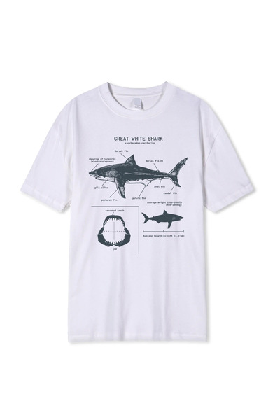 Tarzsokak السمكة القرش البيضاء الكبيرة البيضاء تشريح جديد الصيف ستريت هيب هوب...