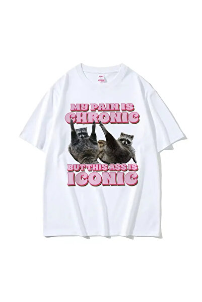 Tarzsokak Beyaz Ağrıyım Kronik Ama Bu Göt İkonik Komik Rakun Meme Vintage Kaw...