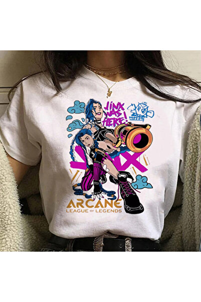 Tarzsokak Beli Jinx Arcane Monkey Anime Cosplay Majice Unisex Grunge Estetski Ka