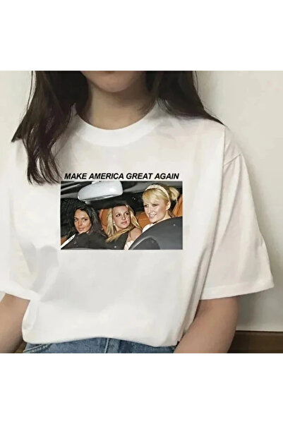 Tarzsokak Bela Britney majica "Make America Great Again" letnji novi stil uni...