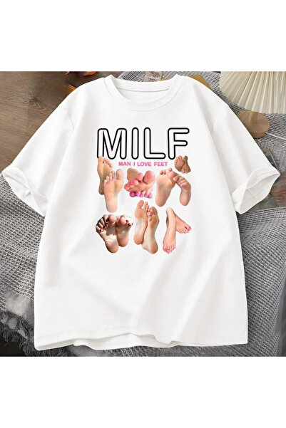 Tarzsokak Volim bela MILF stopala, smešna grafička ulična odjeća Haraj