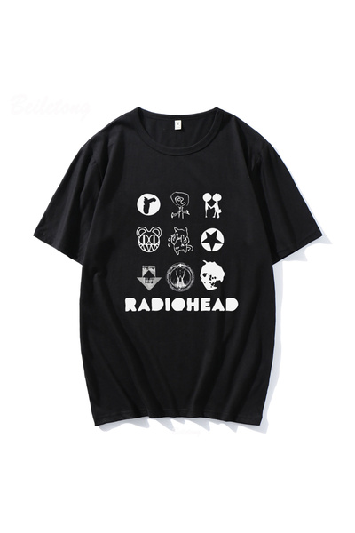 Tarzsokak طباعة "Radiohead الكلاسيكيات السوداء و 100 معجب Indie فرقة Rock Boy"