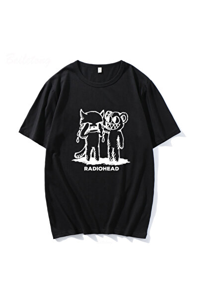 Tarzsokak Black Radiohead 100 Indie Rock Band Boy Hip Hop Topuri supradimensi...