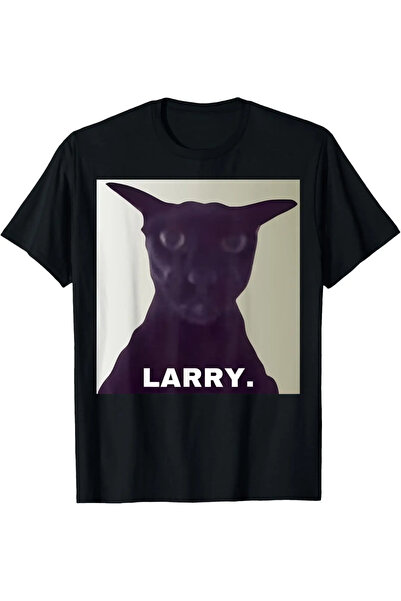 Tarzsokak Black Evil Larry Cat Funny Summer Loose Tricou Kawaii Kitty Cat Sevg